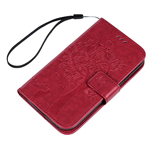 Badalink H  lle f  r Samsung  Galaxy Grand Neo i9060 H  lle Schutzh  lle Bunt Druck PU Leder Flip Wallet Case Brieftasche mit Magnetverschluss B  ume 