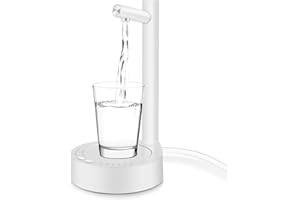 XTVTX Automatischer Wasserspender,Elektrischer Desktop Wasserflaschenspender,USB Water Dispenser,7 Stufen Quantitativer Automatischer Water Dispenser,Tragbare Wasserflaschen Pumpe für Zuhause,Camping(Weiß)