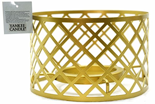 Preisvergleich Produktbild Yankee Candle Lampenschirm, aus gebürsteten Goldmetall, groß, Kerze nicht im Lieferumfang enthalten