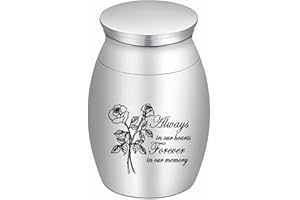 AIWENXI Tree of Life/Butterfly/Rose Flower/Wings/Heart Mini Urns for Ashes Stainless Steel Pet/Human Ash Small Urns cremation keepsakes for ashes