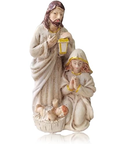 Weihnachtskrippe Aus Kunstharz - 11-teiliges Jesus-Krippen Set Für Festliche Dekoration