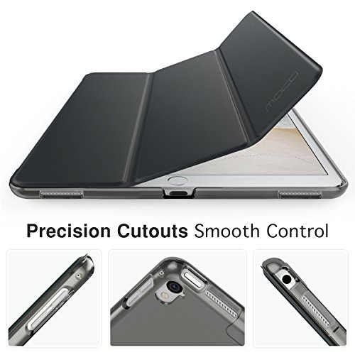 MoKo Hülle für Neu iPad Pro 12.9 2017 – PU Leder Tasche Schutzhülle Schale Smart Case mit Translucent Rücken Deckel, mit Auto Schlaf / Wach Funktion und Stanfunktion für Apple New iPad Pro 12.9 Zoll 2017 Tablet, Space Grau - 7