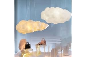 DUNMW Suspension créative nuages de coton modèle 3D Lustre Fire Protection Cloud Plafonnier Plafonnier Atmosphère Décorative Nuages ​​Lustre Pour Chambre, Salon, Boutique, 3 Éclairage