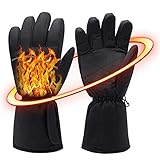 elektrische massage handschuhe ❄ FEATURE: Elektroheizung Handschuhe ist wasserabweisend und atmungsaktives Gewebe, angetrieben von 6 AA-Akkus, die Temperatur bis zu 95-113 ° F (35-45 ℃), warm und rutschfest, Touchscreen Fingerspitzen.Heizbereich: Finger