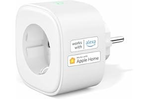 Meross Enchufe Inteligente WiFi, Enchufe WiFi 16A de Temporizador de Control Remoto, Compatible con Alexa, Apple HomeKit y Go