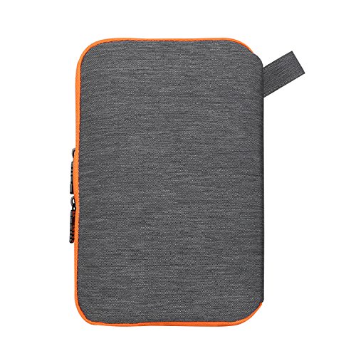 BUBM Organizer Tragetasche USB-Speicherstick Karte mit Großem Verstauen Bewahrungstasche für Elektronische Zubehöre Reise Organisasor Tasche mit Griff (Groß, Grau) - 4