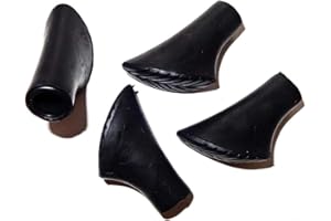 Eurobatt 4X Gummipuffer Ersatzfüße für Nordic Walking Stöcke Pads schwarz