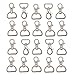 Produktbild DeliaWinterfel 20er Kleine Abnehmbare Drehverschlüsse für Schlüsselringe Split Ring 25mm Edelstahl Karabinerhaken by