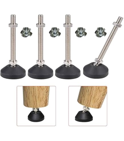 SHUIOG 8 stuks stelvoet M8 x 50 mm instelschroef, meubelvoet kan worden gedragen verstelbare voeten stelschroef stelplaat stelvoet maximaal 20° helling SHUIOG 8 stuks stelvoet M8 x 50 mm instelschroef, meubelvoet kan worden gedragen verstelbare voeten stelschroef stelplaat stelvoet maximaal 20° helling