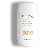 SinozSPF50+ G&uuml;nl&uuml;k Kullanım Sıvı Y&uuml;z G&uuml;neş Kremi 50ml - Yeni Nesil G&uuml;neş Filtreleri- Hibrit Form&uuml;l-PA++++