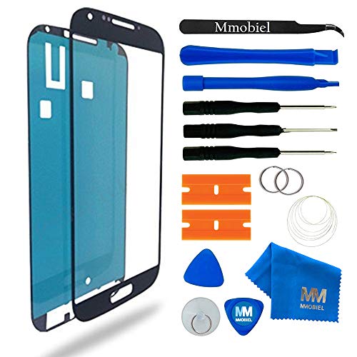MMOBIEL Kit de Reemplazo de Pantalla Táctil para Samsung Galaxy S4 i9500 i9505 Series (Negro) Incluye Kit de Herramientas de 11 Piezas con Etiqueta precortada/Limpiador de Microfibra/Alambre Metálico