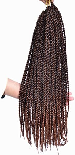 Crochet Braids Hair Extensions 18Inch Senegalese Twist Hair 70g Havana Mambo Twist Crochet kanekalon Braiding Hair (6pcs, T1B/30)
