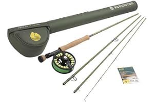Redington Fly Fishing Field Kit, Fly Rod and Reel Combo, Fly Line, Carrying Case