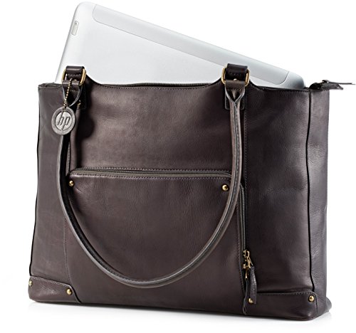 HP  F3W12AA  Ledertasche f  r Damen  f  r Notebooks mit Displays bis zu 15 6 Zoll  braun