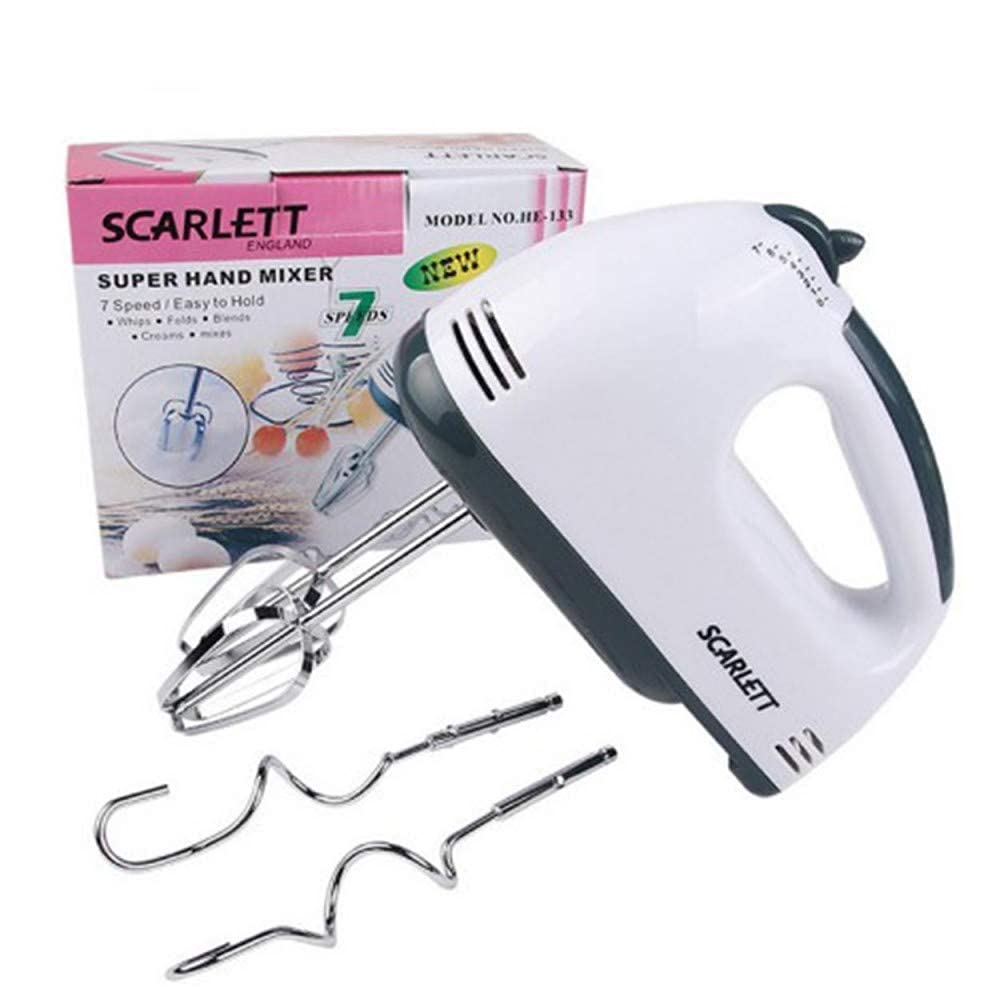 Speed Electric Scarlett Egg/Cream Beater/Hand Mixer Roasting Appliances with 7 Speed Control Mixer - Kitchen Baking Tools
