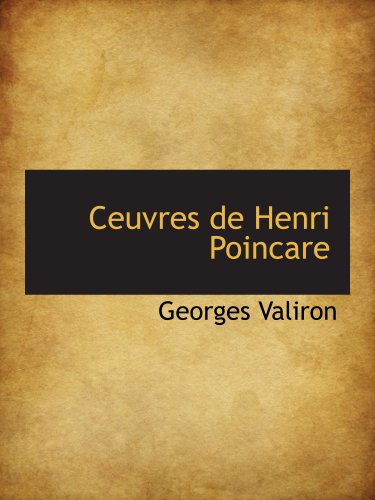 Amazon.it Ceuvres de Henri Poincare Valiron, Libri