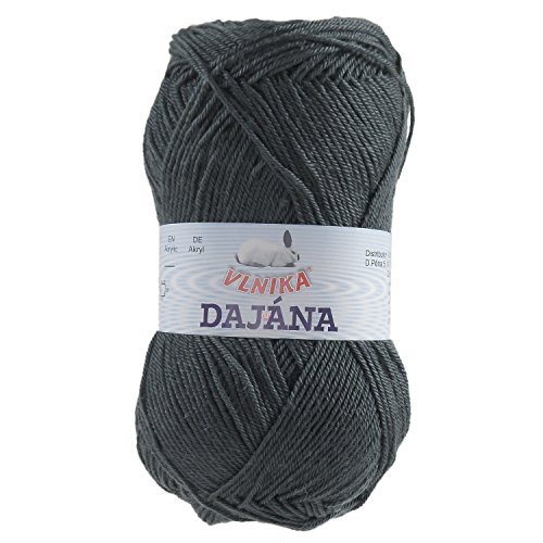Strickgarn Dajana Uni by VLNIKA, 50g, #457 dunkelgrau