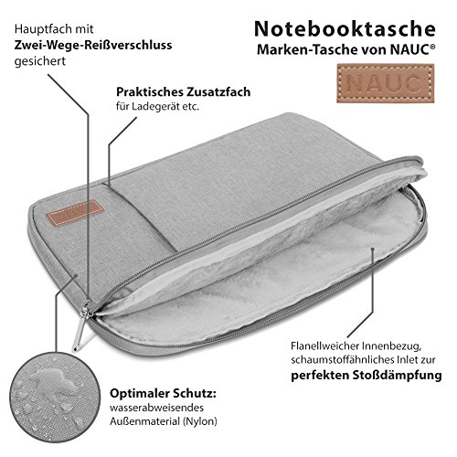 Medion Akoya E3216 H  lle Notebook Tasche in Schwarz oder Grau Laptop Schutzh  lle Case Cover Etui  Farbe Grau