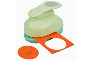 UCEC Perforadora Circular XXL (7,60 cm / 3 Pulgadas) - Diseño de Círculos, Troqueladora Redonda para Niños y Navidad