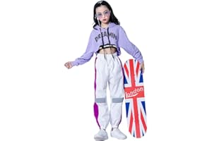 LOLANTA 3-Piece Girls Stylish Hip Hop Clothes, Kids Graphic Hoodie & Trousers Clothes Set Match Cropped Tank Top, 6-15 Years