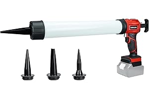 JINSENTGG Cordless Caulking Gun Compatible with Makita 18V, 20oz / 600ml Electric Caulk Adhesive Gun with 4 Adjustable Speeds, Drip Free Sausage Caulking Gun, Caulking Tool for Filling, Sealing (No Battery)