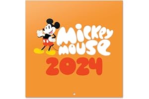 Grupo Erik Calendario 2024 pared Disney Mickey - Calendario pared 2024 - Planificador mensual 30x30 cm | Calendario 2024 Disney