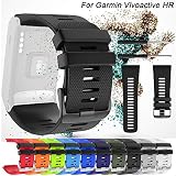 Altsommer Armband 30mm für Garmin vivoactive HR,Silikon Armband mit Wasserdicht,Atmungsaktiv Sportarmband,Ersatz Armbanduhr Ersatzarmband mit Multi Farben für Damen Herren,Weiß (Blau)