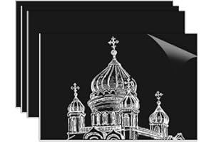 LUPATDY Plaque Acrylique pour Gravure Laser Feuille Plastique ABS Plastique à Graver Bicouche 30x20cm 1,3mm Plaque Plexi Couleur 4 Feuilles Plaque a Graver pour Personnalisé Artisanale (Blanc sur Noir)