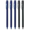 Pentel Energel 0.5mm Roller Gel Pen | Quick Dry Ink For Smudge-Free Writing | Lightweight Gel Pen For Smooth Writing Experience | Blue & Black Ink, Pack of 5 Pens (BL415)