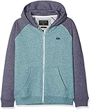 Passform: klassischer Quiksilver Jungen Everyday Zip Youth Fleece Top, Medieval Blue Stormy Sea HTH, M/12