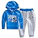 Happy Cherry 2pcs Baby Boy Girl Kids Cartoon Helmet Top+pants Casual Fashion Sport Pullover Outfit Clothing Size 110 - Blue