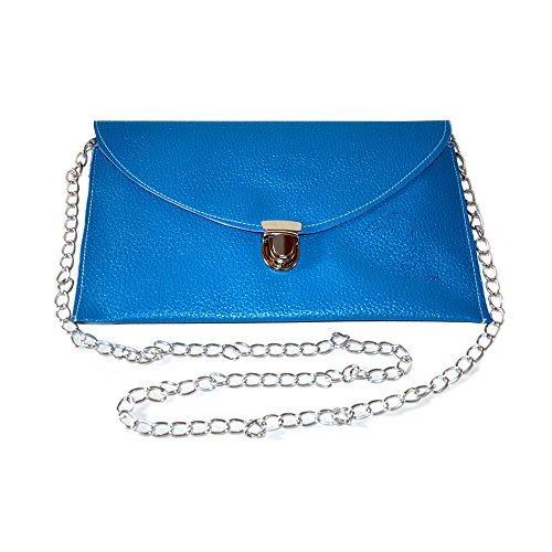 Energetix-4youclutch jewelry presentation bag handbag medium blue with Pegasus logo PU leather approx. 29 x 19 x 1 cm