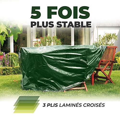 Lona Rainexo, 8x12 m, 150 g/m², incluye ojales, verde/azul