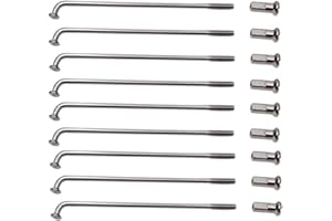 QQY Lot de 36 rayons de vélo électrique en acier carbone argenté de 2,5 mm de diamètre avec , rayons de vélo pour vélo électrique et moto