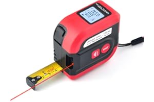 WINTAPE Laser Tape Measure 2-in-1 with Large LCD Display | Digital Laser Measurement Tool in/ft/m Scales up to 131ft/40M with calculations | Tape Measure 16ft/5M (in/ft/m) and