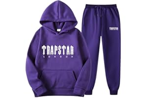 JKJFJKA Trapstar Unisex Set mit Kapuze und Hose 2 Stück Frühling Leichte Anzug Brief Print Leichtgewicht Trainingsanzug Sportanzug Trapstar Y2K Hip Hop Streetwear Jogginganzug 2-teilig