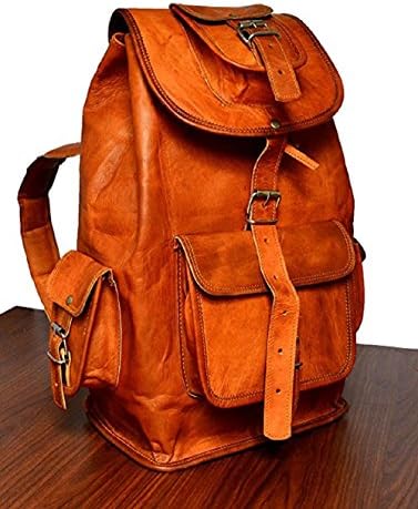 Skorany Werke Genuine Leather Messenger Vintage Handmade Travel Distressed Satchel Leather Backpack/Rucksack Shoulder Bag 16 inch