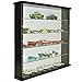 WATSONS EXHIBIT - Solid Wood 4 Shelf Glass Wall Display Cabinet - Black