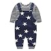 Baby Set,Eenkula 2016 New Baby Boys Pants Sets Stripe T-shirt Top Bib Pants Overall Outfits For 0-24M (80, Navy)