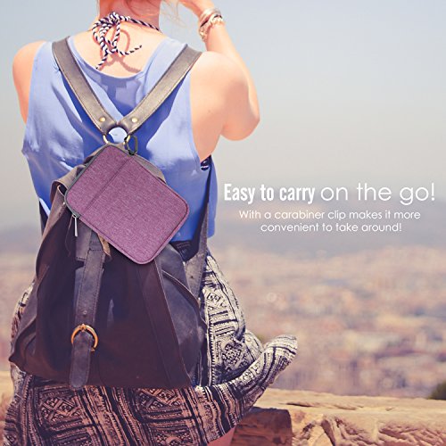 MoKo Universal 6 Zoll Sleeve Hülle – Tragbare Nylon Schutzhülle Tasche für Tablets, Kobo Touch 2.0, Kobo Glo HD, Tolino Shine 2HD, Tolino Vision 3HD E-Book E-Reader, Violett - 6