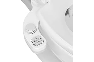 SAMODRA Bidet - Fixation de bidet de toilette Fixation de siège de toilette pour bidet autonettoyant à double buse non électrique avec pression d'eau réglable indépendante