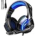 Price comparison product image Gaming Headset for PS4 PC Xbox One, Noise Canceling Headphones with Mic Volume Controller Led Lights for Nintendo Switch Laptop Mac (Free Adapter)