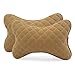 Produktbild 2 Stk Beige Auto Sitz Kopf Hals Rest Knochig Form Kissen Kopfrest Nackenkissen