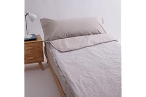 10XDIEZ Sacos nórdicos Ajustables (Estrellas Beige - Cama 90cm)