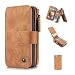 Produktbild LOOKAY iPhone 5/5S/SE Multifunktions PU Leder Handy Tasche Schutzhülle Hülle und Geldbörse 2 in 1 - Braun