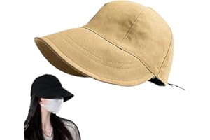 LYAART Cappello con Protezione UV Senza Trucco, Cappello con Visiera Parasole Pieghevole Portatile a Tesa Larga, Cappello con Visiera Parasole per Donna