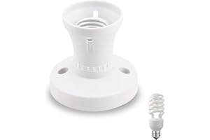 NAYAGOGO E27 Lamp Base Socket Converter, Light Bulb Socket Holder, Straight Socket for Ceiling Pendant E27 Edison Screw Fitting