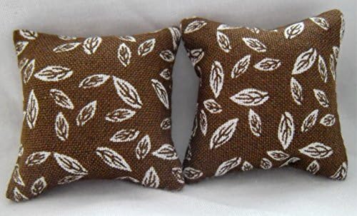1/12th Scale Dolls House Autumn Leaves Print Cushions