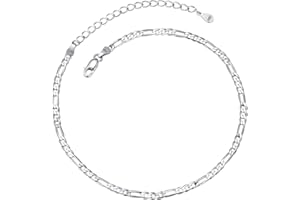 ChainsPro Bracelet de Cheville Femme-Chaine de Pied en Argent 925/Acier Inoxydable/Plaqué Or-Bijoux Chaînes Cheville Ajustable Réglable 22 à 30 cm-Bijoux Accessoires la Plage pour Femmes et Filles