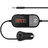 Belkin F8Z880ea Tunecast Kfz-FM-Transmitter mit 3, 5-mm-Klinkenkabel Schwarz